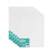 Exerz 40x50cm Canvas Panels 6pcs/ 3mm Artist Canvas Board Blank/ 280gsm 100% Cotton/Triple Primed/Acid Free/Medium Grain - Oil & Acrylic painting for