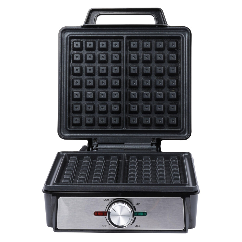 Salter EK5848 Waffle Maker Machine ? Non-Stick Dual Waffle Iron Plates, Deep Fill Belgian & American Waffle Machine, Adjustable Temperature Control,