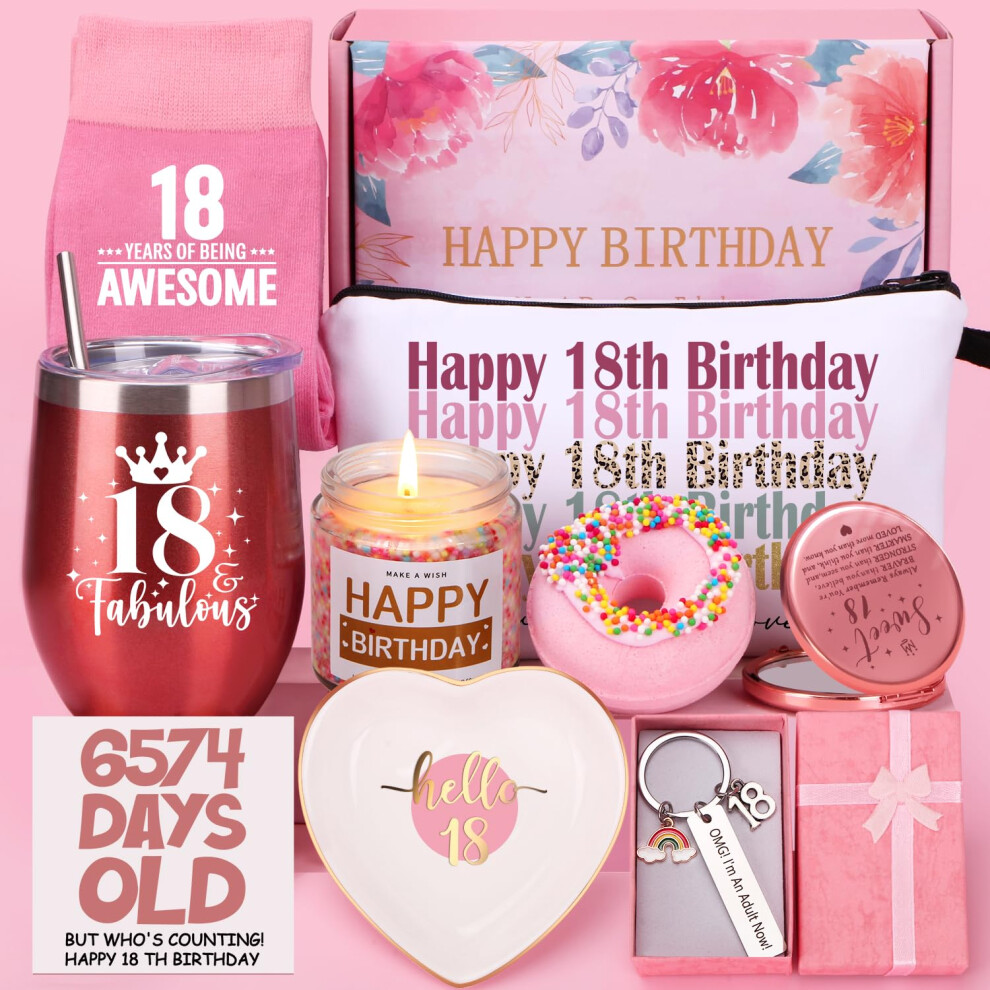 18th Birthday Gifts For Girls, Happy 18th Birthday Hamper For Girls, 18 Year Old Girl Birthday Gifts, 18th Birthday Pamper Box For Her, Best Friend,