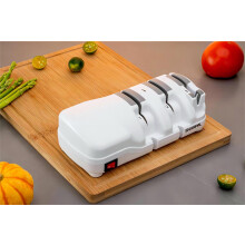SHARPAL 198H Electric Knife Sharpener - 3 Stage Professional Knife Sharpening System with Diamond Wheels, Suit for Double-Beveled Straight Edge &