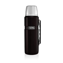 Thermos 190754 Stainless King Flask, Stainless Steel, Matt Black, 1.2 L
