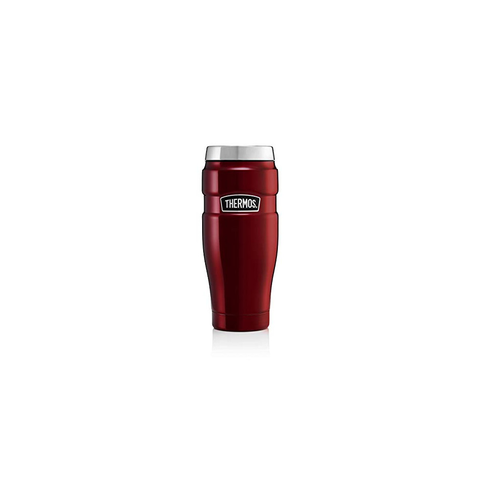 Thermos 101535 Stainless Steel King Travel Tumbler, Red, 470 ml, 1 Count (Pack of 1)