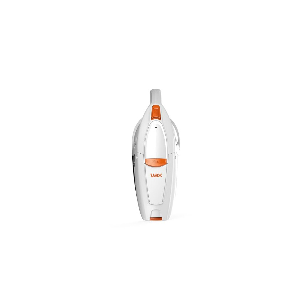 Vax Gator Cordless Handheld Vacuum Cleaner | Lightweight, Quick Cleaning | Built-in Crevice Tool - H85-GA-B10, 0.3 Litre, White and Orange