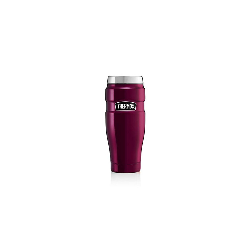 Thermos 161534 Stainless King Travel Tumbler, Raspberry, 470 ml, 1 Count (Pack of 1)