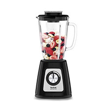 Tefal Blendforce II Blender, 1.75L Glass Jug, 800W, 4 Removeable Powelix Blades, 3 Programs + Pulse, Black, BL435840