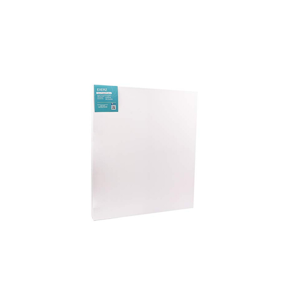 Exerz Grain 70X80cm Stretched Canvas 4Pk - Artist Framed Canvas 280Gsm 1.7Cm Thickness/ 100% Cotton/ Blank/ Triple Primed/ Acid Free/ Medium