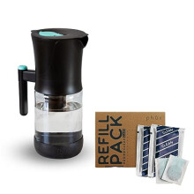 Phox V2 Water Filter | 2.2L Glass Water Filter Jug and Cartridge | 3 Month Supply (Clean pack)