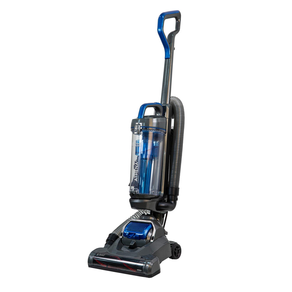 Russell Hobbs Upright Vacuum Cleaner ATHENA2 2 Litre Grey & Blue with 3 in 1 Multi-Tool, Triple Dust Lock 400W High Efficiency Motor, Swivel