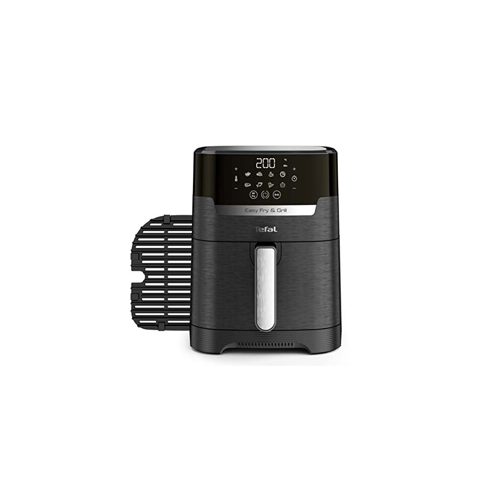 Tefal Easy Fry Precision 2-in-1 Digital Air Fryer and Grill 4.2 Litre Capacity 8 Programs inc Dehydrator Black EY5058, 1550W