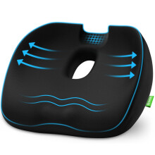 AUVON Innovation Donut Cushion for Hemorrhoids with Scientific Center Hole & U-Shaped Cutout, Orthopedic Pain Relief Seat Cushions for Tailbone,
