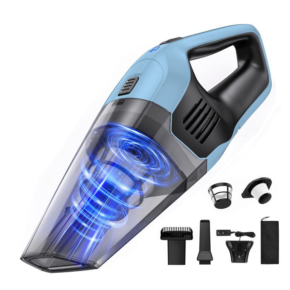 Handheld Vacuum Cleaner, Powerful Suction Portable Lightweight Hand Held Vacum Cordless with 25-30Mins Long Runtime Rechargeable Battery Quick Charge