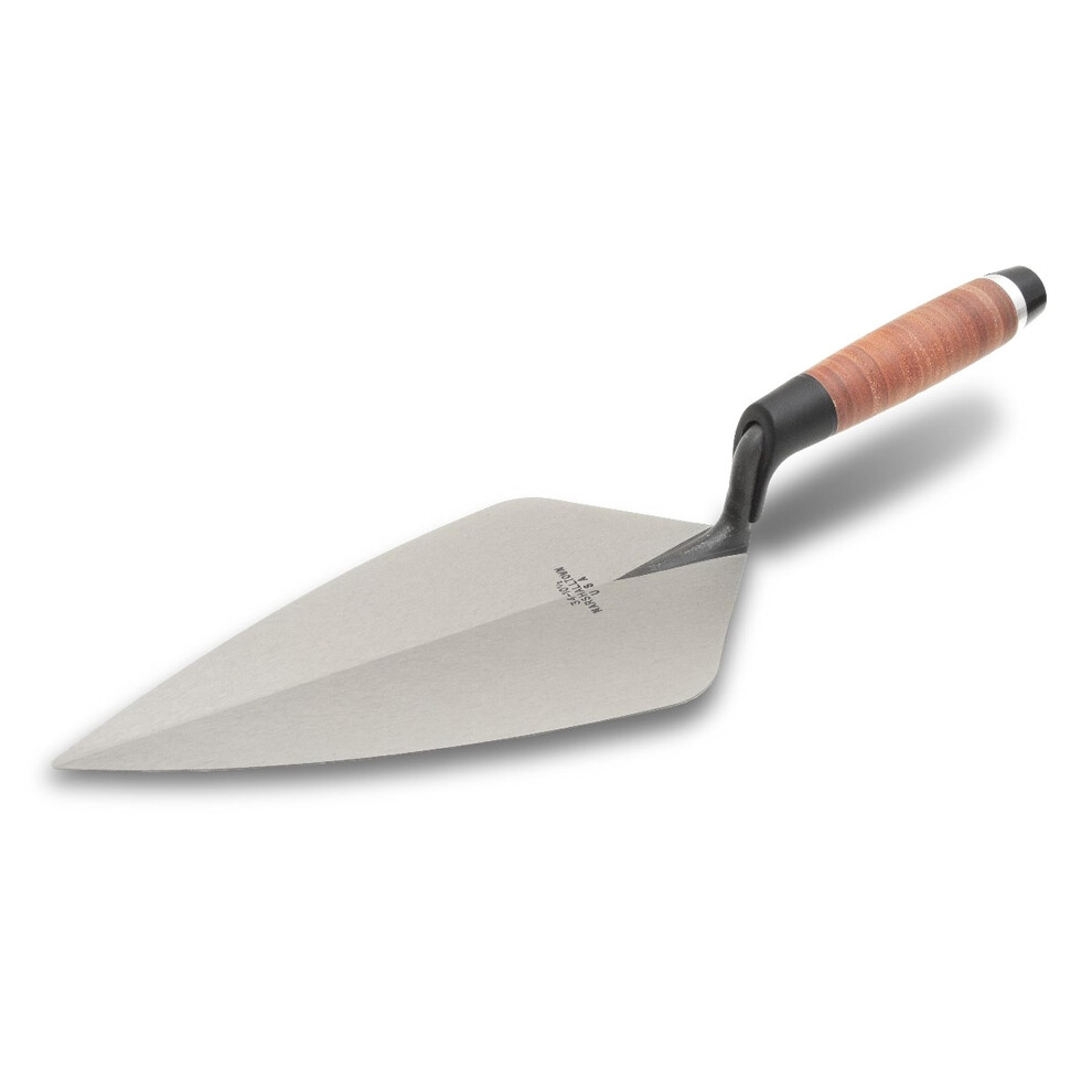 Marshalltown 34L11 Brick Trowel 11in - Leather Handle, Brown