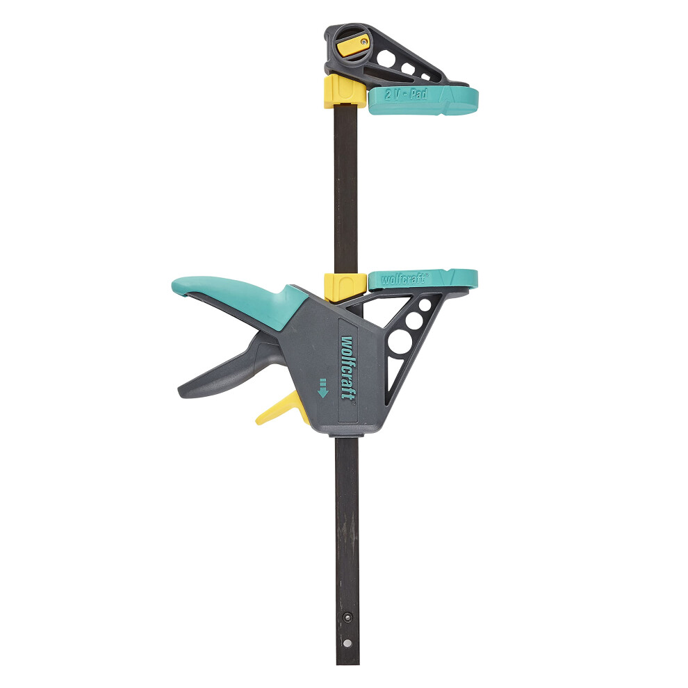 Wolfcraft Pro L One-Hand Clamp, 300 Mm I 3031000 I For Controlled And Comfortable Working ? Ideal For Woodworking And Furniture Construction Projects