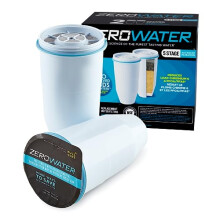 ZeroWater Replacement Water Filter Cartridges, 5 Stage Filtration System Reduces Fluoride, Chlorine, Lead and Chromium, 2 x Filter