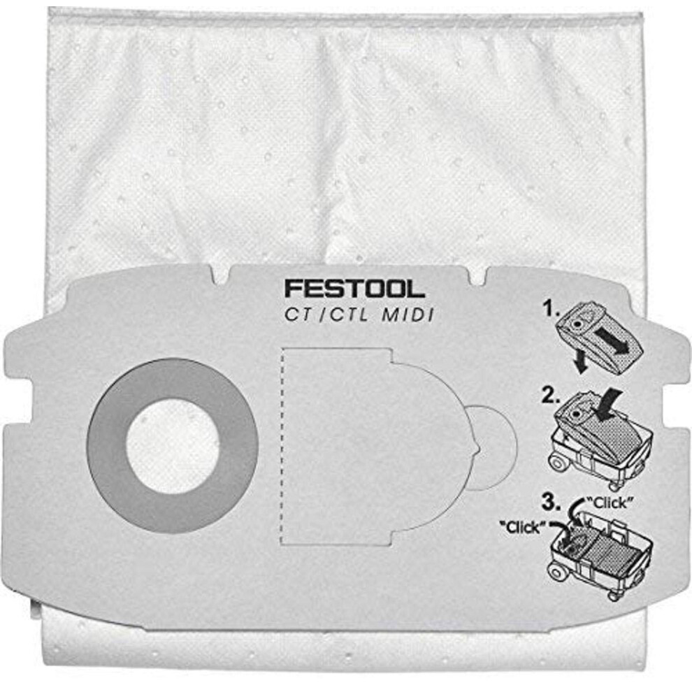 Festool 498411 SC FIS-CT MIDI/5 Selfclean Filter Bag, 2.75 in*11.75 in*2.75 in