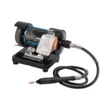 KATSU Mini Bench Grinder, 3 Inch 70mm Multi-Function Art Craft Electirc Polisher Sander Sharpener with Flexible Drive Shaft Grinding Attachment for