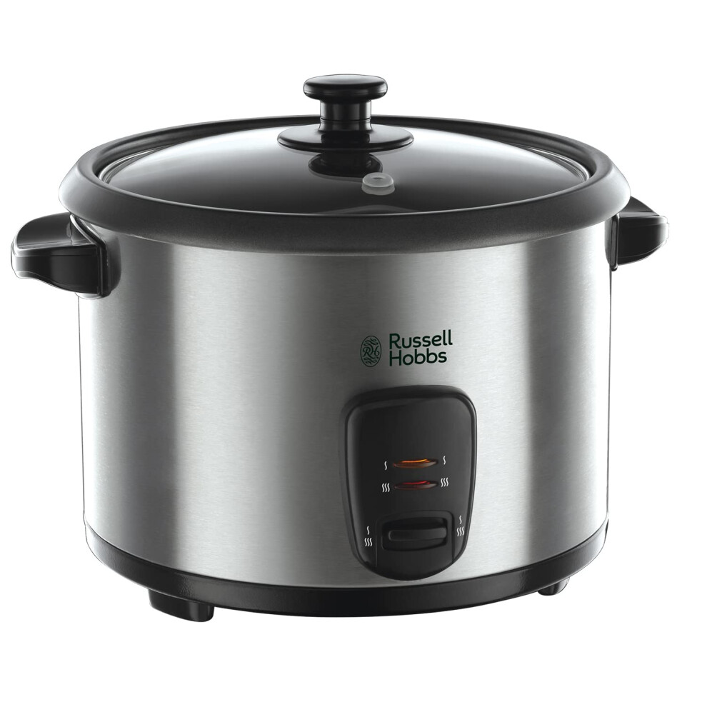 Russell Hobbs Electric Rice Cooker & Steamer - 1.8L (10 cup) Keep warm function, Removable non stick bowl, Easy to clean, Steamer basket, measuring