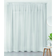 Linder 0390/10/344 Large Net Curtain with Frilly Braid 300 x 240 cm Polyester/Linen White