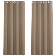 PONY DANCE Blackout Bedroom Curtains - 54 inch Drop Curtains Eyelet Top for Small Bay Window Light Block Short Thermal Curtains for Basement, Width 52