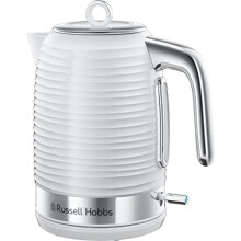 Russell Hobbs 24360 Inspire Electric Kettle, 3000 W Fast Boil, 1.7 Litre, White with Chrome Accents