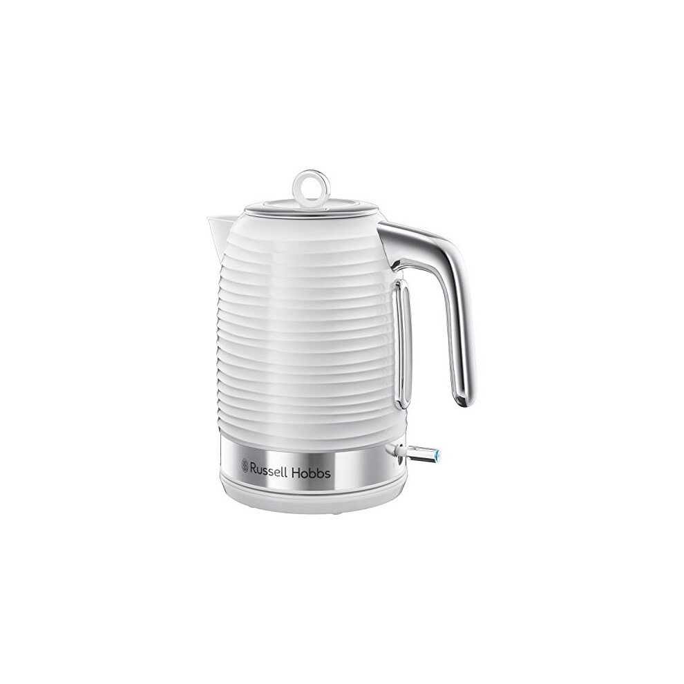 Russell Hobbs 24360 Inspire Electric Kettle, 3000 W Fast Boil, 1.7 Litre, White with Chrome Accents