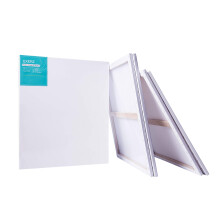 Exerz 50x60cm Pre-Stretched Canvas 4pk - 1.7cm Artist Framed Canvas Blank/ 280GSM 100% Cotton/Triple Primed/Acid Free/Medium Grain/Professional Artist