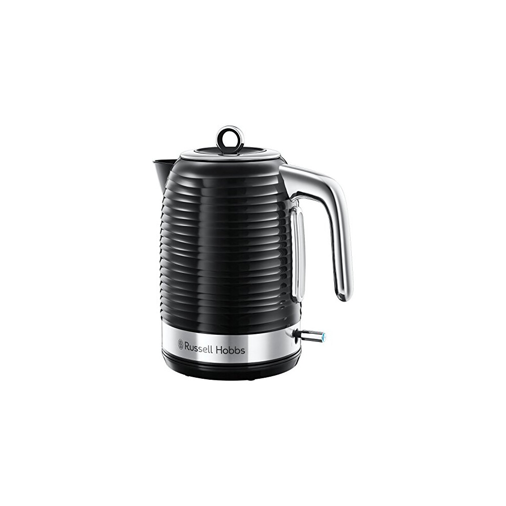 Russell Hobbs 24361 Inspire Electric Fast Boil Kettle, 3000 W, 1.7 Litre, Black with Chrome Accents