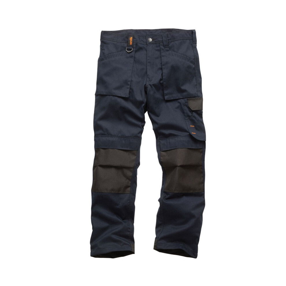 (40R, Navy) Scruffs Mens Work Trousers