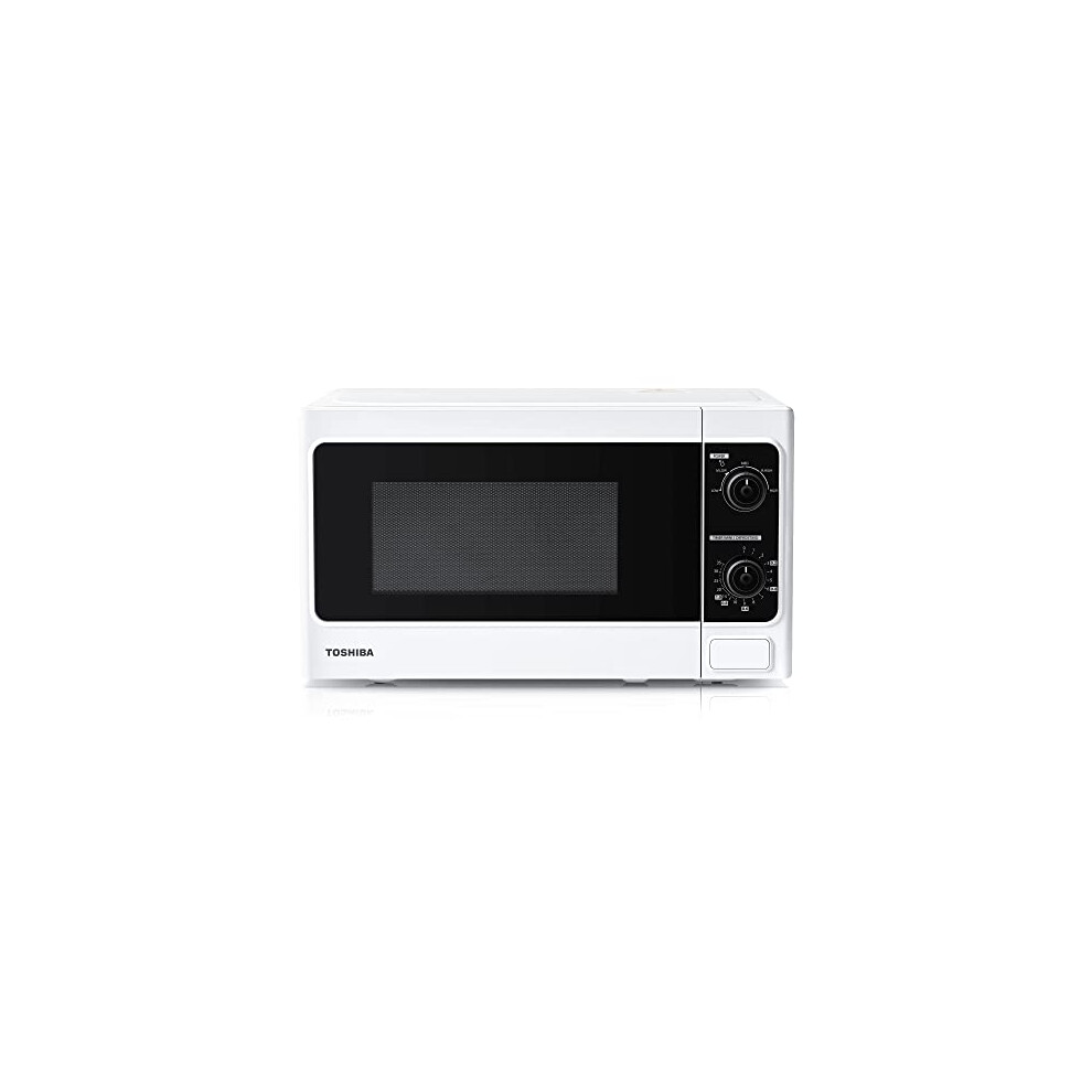 Toshiba 800w 20L Microwave Oven with Function Defrost and 5 Power Levels, Stylish Design ? White - MM-MM20P(WH)