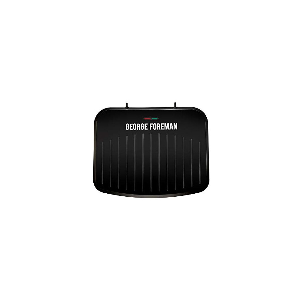 George Foreman 25810 Medium Fit Grill - Versatile Griddle, Hot Plate and Toastie Machine with Improved Non-Stick Coating and Speedy Heat Up, Black