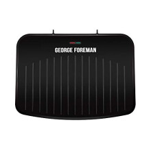 George Foreman 25820 Large Fit Grill - Versatile Griddle, Hot Plate and Toastie Machine with Improved Non-Stick Coating and Speedy Heat Up, Black