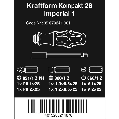 Wera Kraftform Kompakt 28 Imperial 1 1