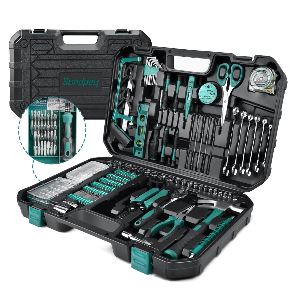 Sundpey Home Tool Kit 300-Pcs - Household Auto Repair Tool Set - Complete General Hand Tool Kits For Handyman & Precision Screwdriver Set & Wire 5051217130672