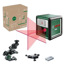 Bosch Cross line Laser Quigo with Universal clamp MM 2 (Easy and Precise Alignment with Flexible Positioning of The Tool Thanks to The Universal