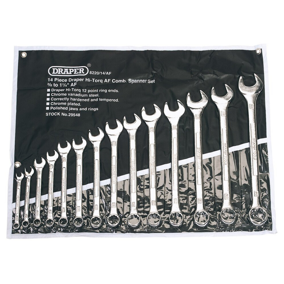 Draper 29548 14 Piece Hi-Torq AF Comb. Wrench Set