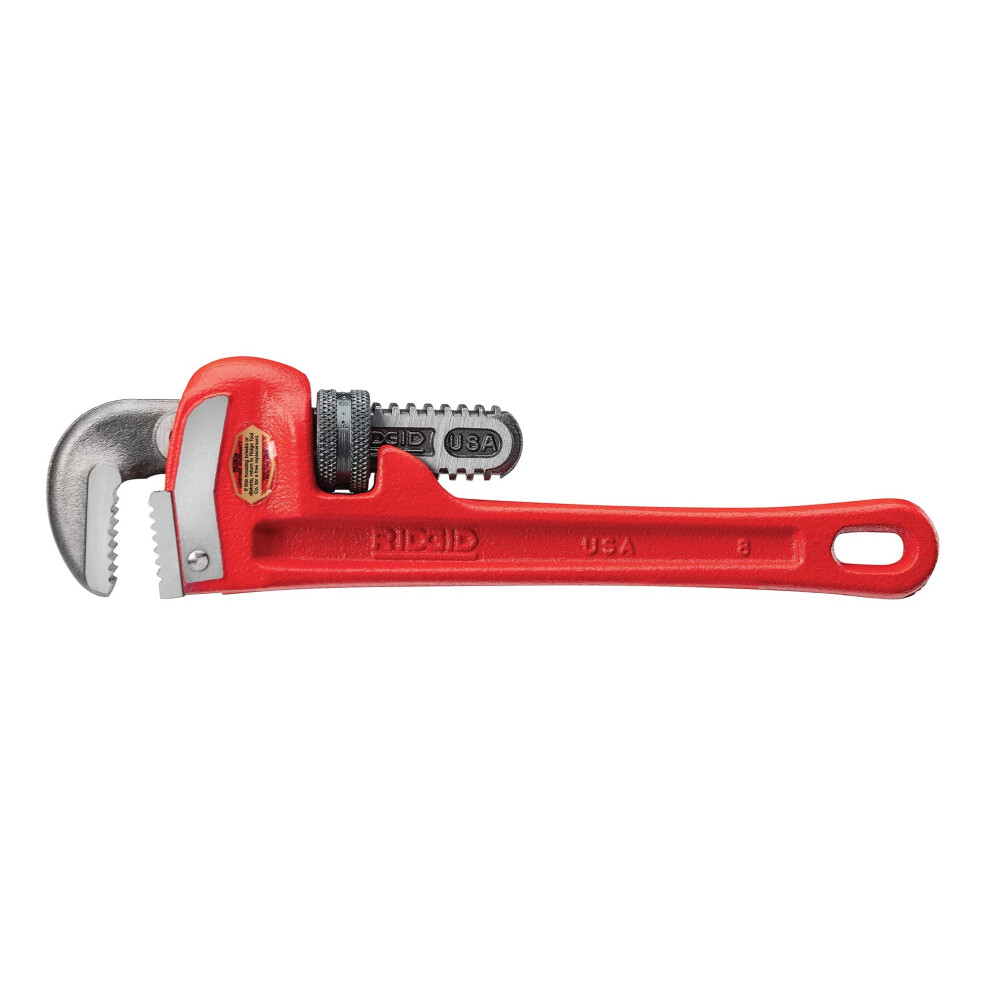 RIDGID 31005 8-Inch Heavy-Duty Straight Pipe Wrench, 8-Inch Plumbing Wrench