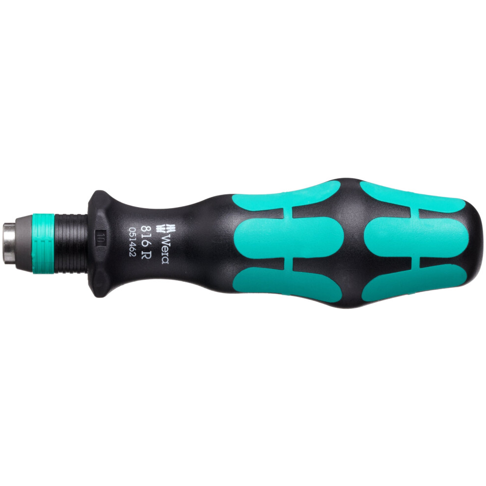 Wera 05051462001 Kraftform 816 R Hexagon Bitholding Screwdriver, Rapidator Quick-Release Chuck, 1/4" Head, 119mm Blade Length