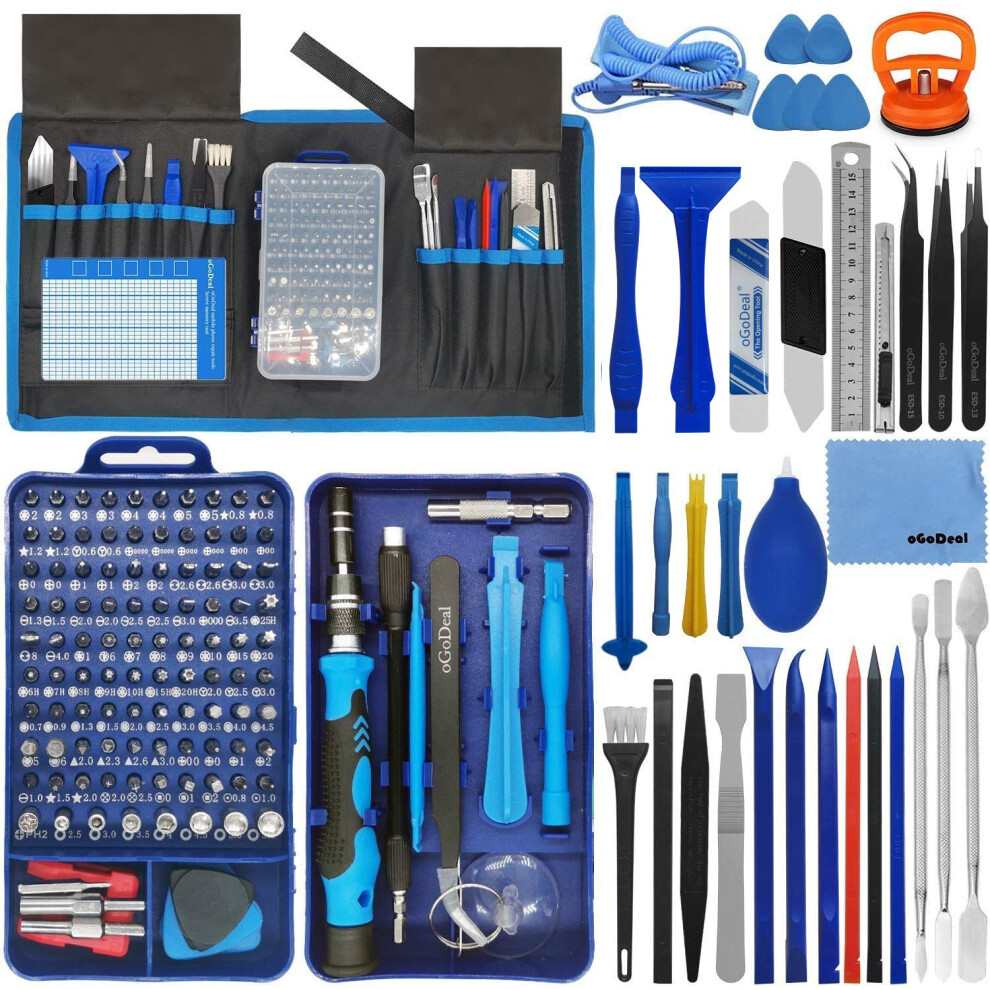 Ogodeal 155 In 1 Precision Screwdriver Set Professional Electronic Repair Tool Kit For Computer, Eyeglasses, Iphone, Laptop, Pc, 5051217131549