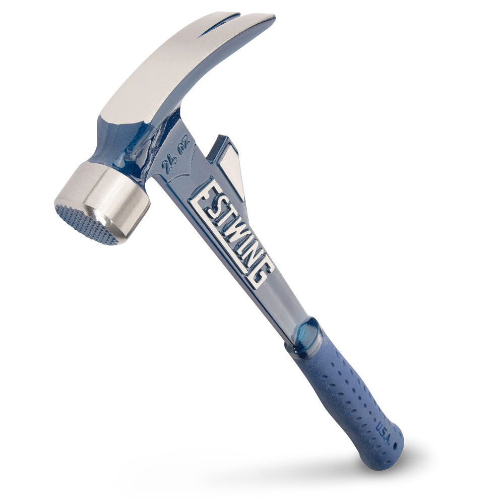 Estwing E6-24TM 24oz 16-inch Milled Face Hammertooth Hammer with Vinyl Shock Reduction Grip, Blue-image-OPC-PF2NZY8-NEW