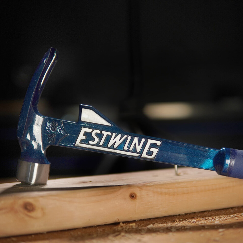 Estwing E6 24TM 24oz 16 inch Milled Face Hammertooth Hammer with Vinyl Shock Reduction Grip Blue on OnBuy