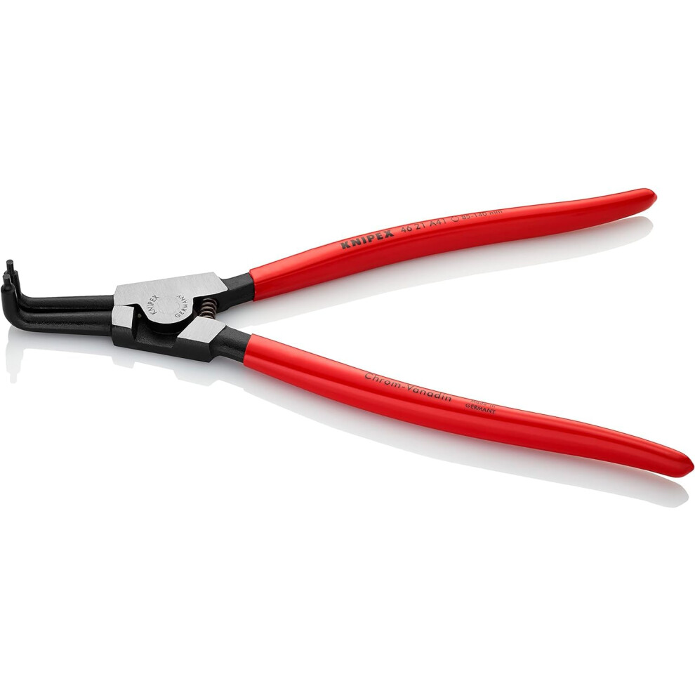 Knipex Circlip Pliers for external circlips on shafts black atramentized, plastic coated 300 mm (self-service card/blister) 46 21 A41 SB