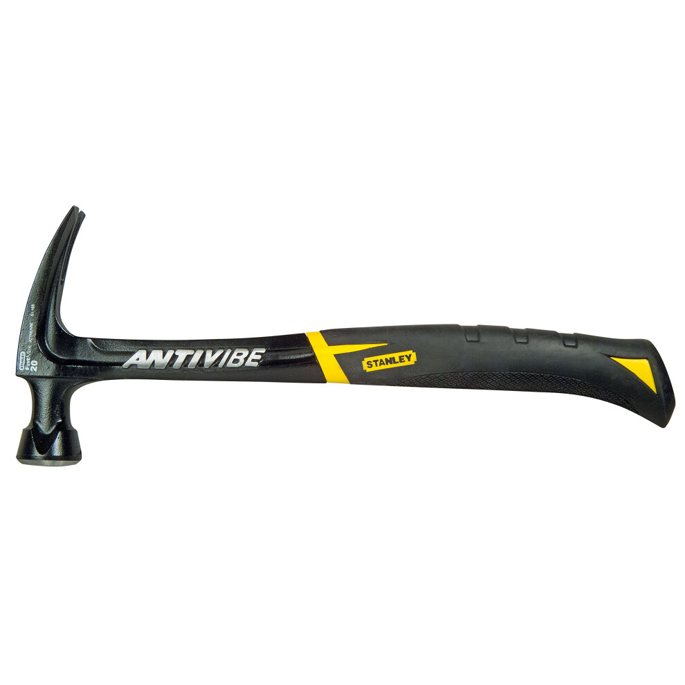 Stanley FMHT1-51278 20oz Fatmax Antivibe Steel Hammer-Rip Claw, Black/Yellow, 570g