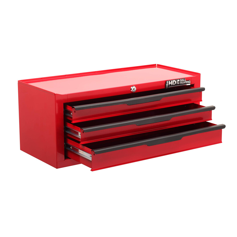 Hilka G301C3BBS - Durable 3-Drawer Tool Chest,Red