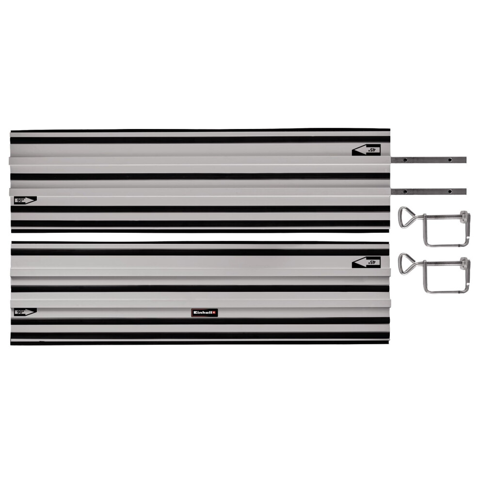Einhell 4502118 Plunge Saw Guide Rails |, Aluminium Circular Saw Accessory With Non-Slip Underside For Precise And Straight Cuts | Silver, 2 X 1000Mm