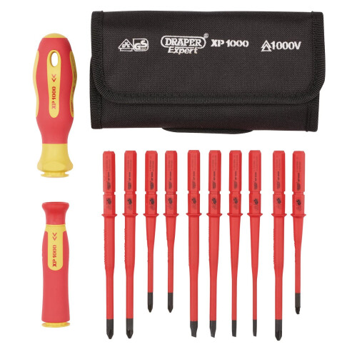Draper Draper 12 Piece Interchangeable Screwdriver Set | XP1000 Extra Slim | Portable Set with Case | 70867 1