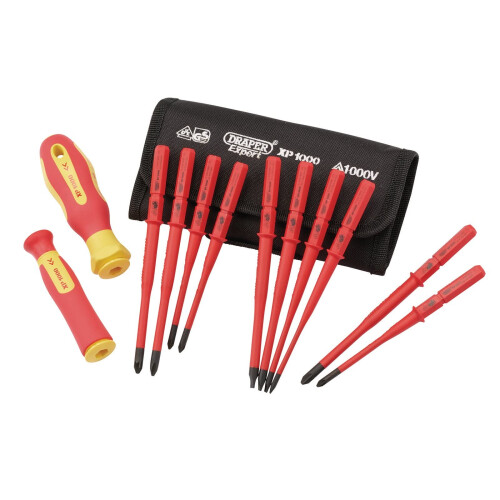 Draper Draper 12 Piece Interchangeable Screwdriver Set | XP1000 Extra Slim | Portable Set with Case | 70867