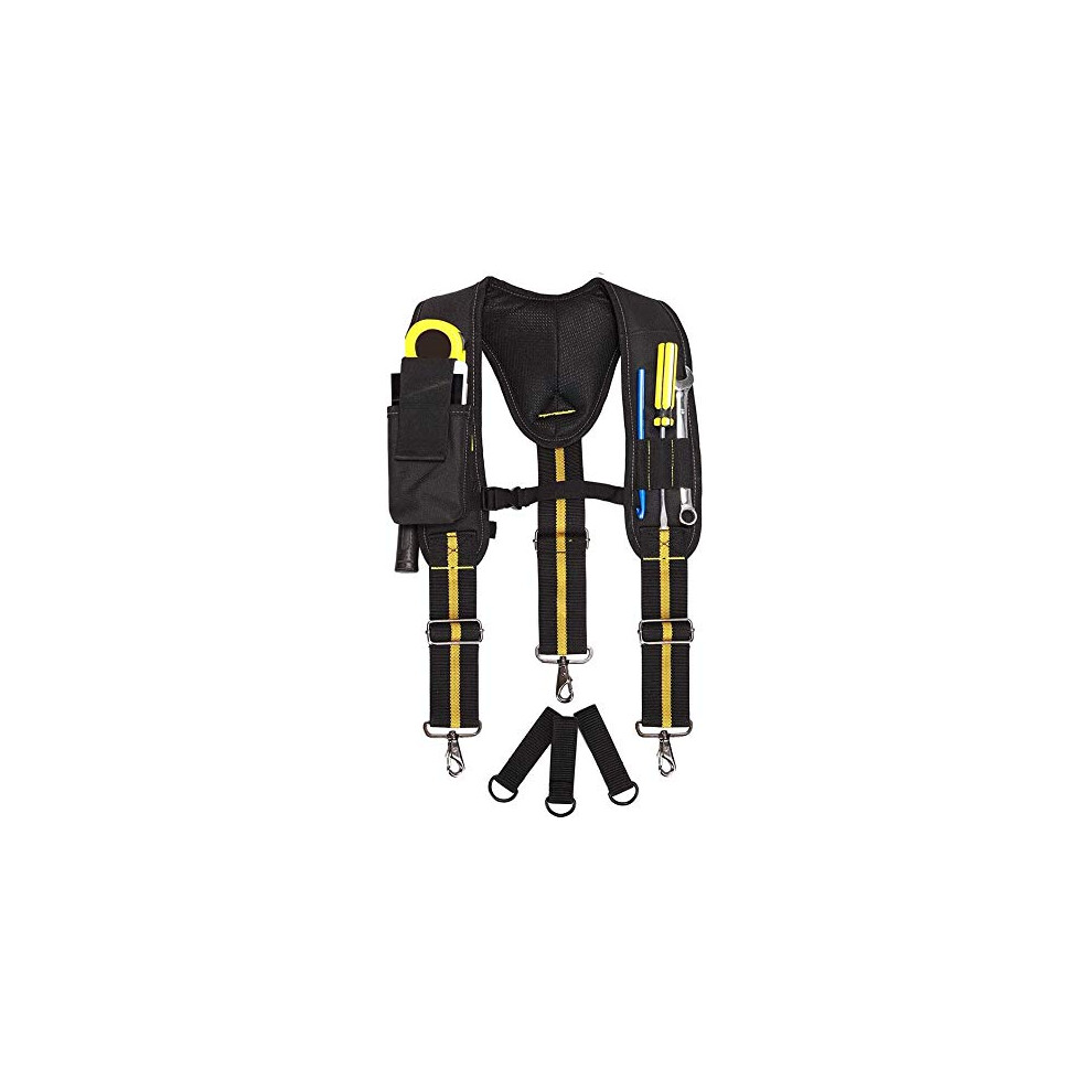 Tool Belt Suspenders,Heavy Duty Electrician Tool Belts,Multi-Pockets Electrician's Bag With Lumbar Support For Carpenter Electrician Work Suspension 5051217132751