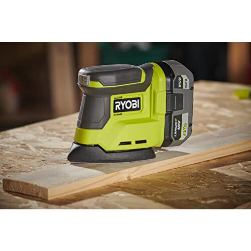 Ryobi RYOBI RPS18-0 18 V ONE Plus Cordless Corner Palm Sander Bare Tool, One Size, Hyper Green 1