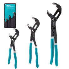 Libraton Water Pump Pliers, Groove Joint Pliers Set, Pipe Grips, V-Jaw Tongue and Groove Pliers in CR-V Steel, 3PCS Plumbing Pliers, Ratcheting Push
