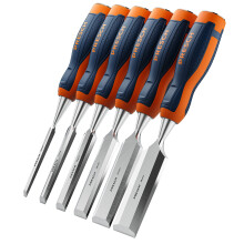 Presch chisel set for wood 6 pc. - Sharp chisel set (6mm, 12mm, 18mm, 24mm, 32mm, 38mm) - Professional firmer chisel set with 25? angle - Finished